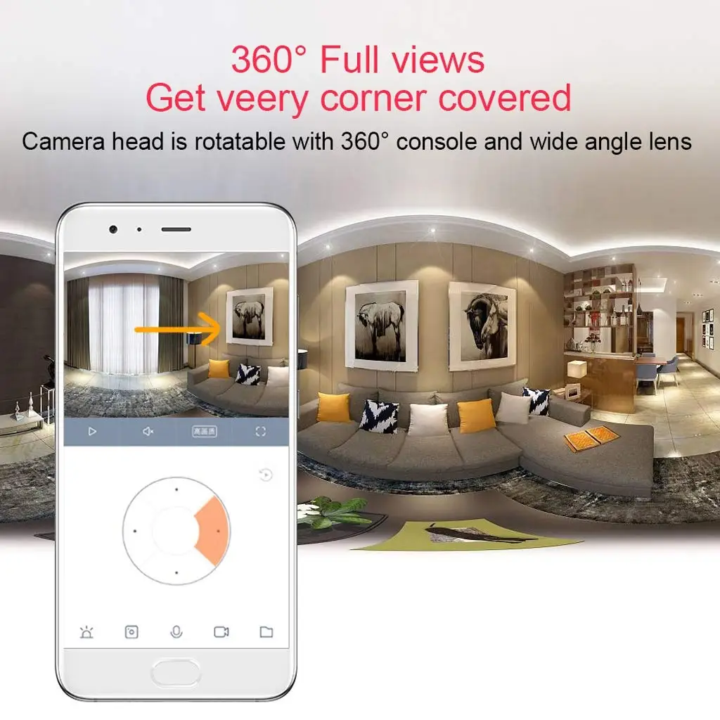 Smart Cloud WiFi IP Wireless Security Camera HD Video Surveillance Recording Streamed On All Devices 2 Way Audio Surveillance
