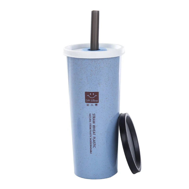 

470ML Drinking Cup Portable Water Bottles Cup Tumblers with Straws Lid Regular Lid