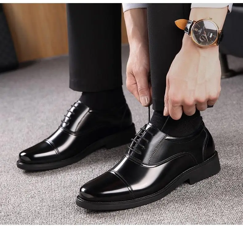 Мужские кожаные туфли черные мягкие ботинки из натуральной кожи размеры 36 44