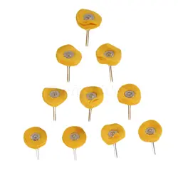 Chiffon de polissage rond, 10 pièces, roue jaune Dremel adapté aux accessoires d'outils rotatifs, matériaux de tige 25*3mm 
