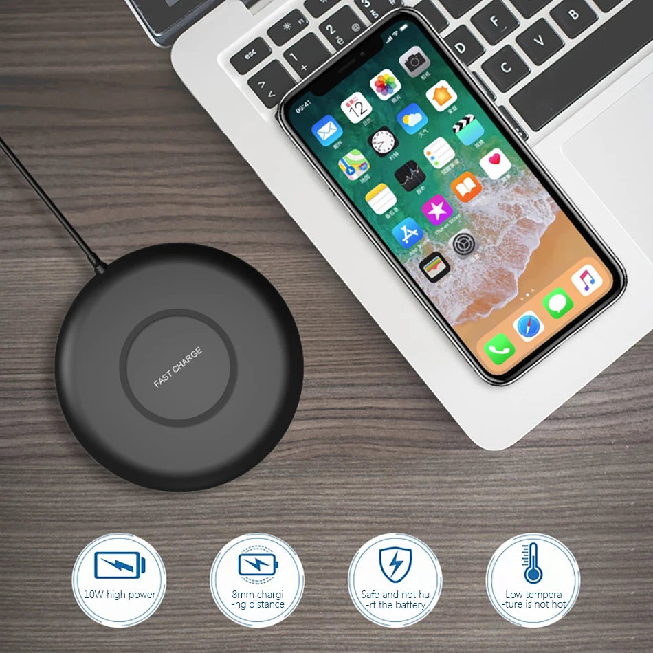 !ACCEZZ 7.5W Fast Qi Wireless Charger For iPhone X 8 8 Plus 10W Waterproof Quick Charging For Samsung Galaxy S8 S9 Plus S7 Edge (1)