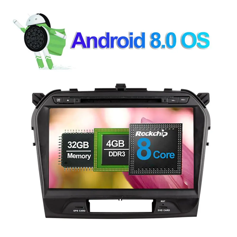 Best 10.2 Inch Android 8.0 Octa Core 4GB RAM Car Radio Stereo with GPS Navigation For Suzuki Grand Vitara 2015- Car Multimedia Player 2