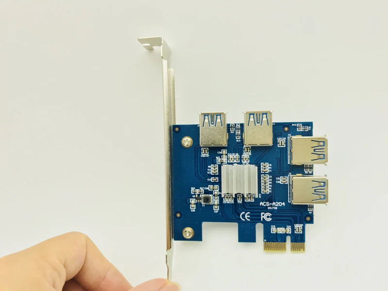 

Новый PCIe 1 до 4 PCIe 16X Riser Card PCI-E 1X до 4 PCI-E Riser Adapter Port мультипликатор для Antminer Bitcoin Miner Mining