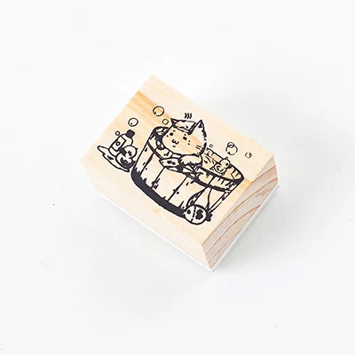 Милое животное, мультяшная кошка ПЭТ штамп DIY деревянные и резиновые штампы для скрапбукинга канцелярские товары Скрапбукинг Стандартный штамп - Цвет: 08