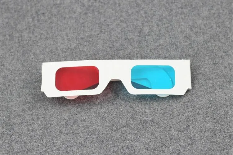 1000PCS Newest Paper Frame 3D Glasses Red Blue / Cyan Colors DHL Free Shipping