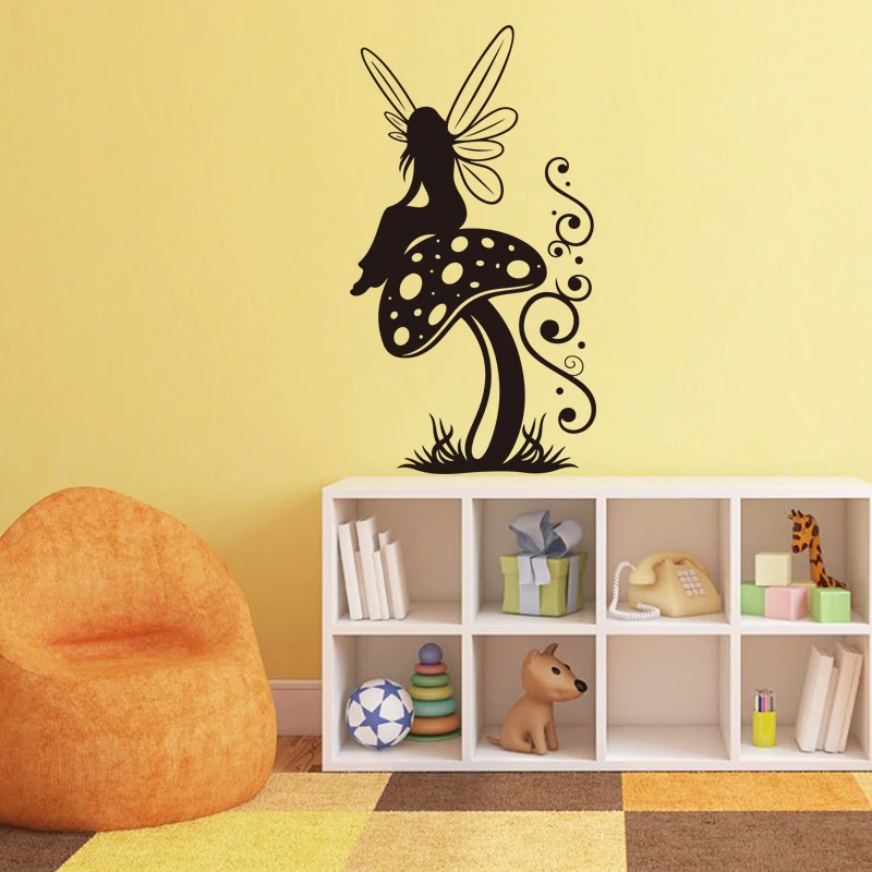 Good quality New art design Mushrooms and elves home decoration vinyl