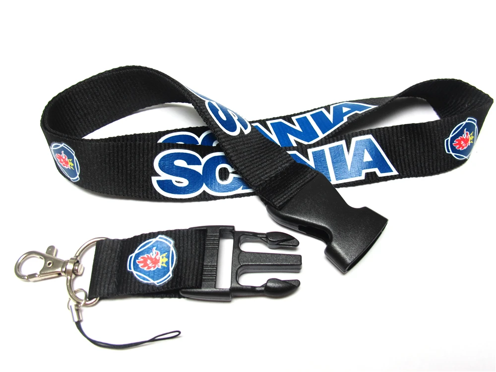 Мужской черный автомобиль SCANIA Lanyard для ключей ID бейдж держатели автомобильные
