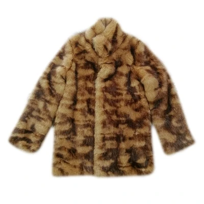 Autumn and Winter Thick Warm Stand collar Faux Fur Coat