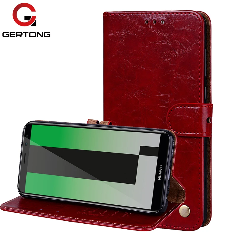 

GerTong Flip Leather Phone Case For Huawei Y5 II Nova2i Mate 10 P8 P9 P10 Lite P20 Pro Retro Back Cover For Honor9i Wallet Coque