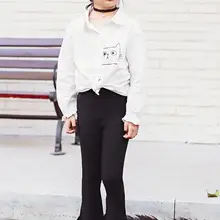 Штаны в форме колокольчика для девочек Новинка года, весенне-осенние детские штаны-шаровары в Корейском стиле длинные штаны для отдыха