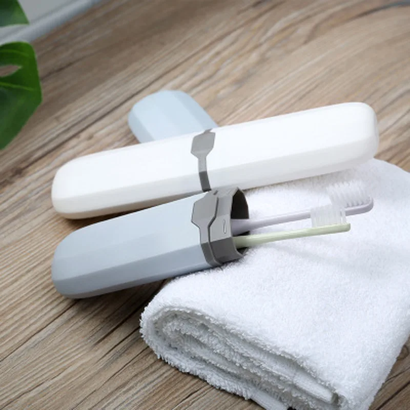 

20cm x 5.5cm PP Portable Toothbrush Protect Holder Travel Camping Toothbrush Storage Box Cover Organizer Storage Box