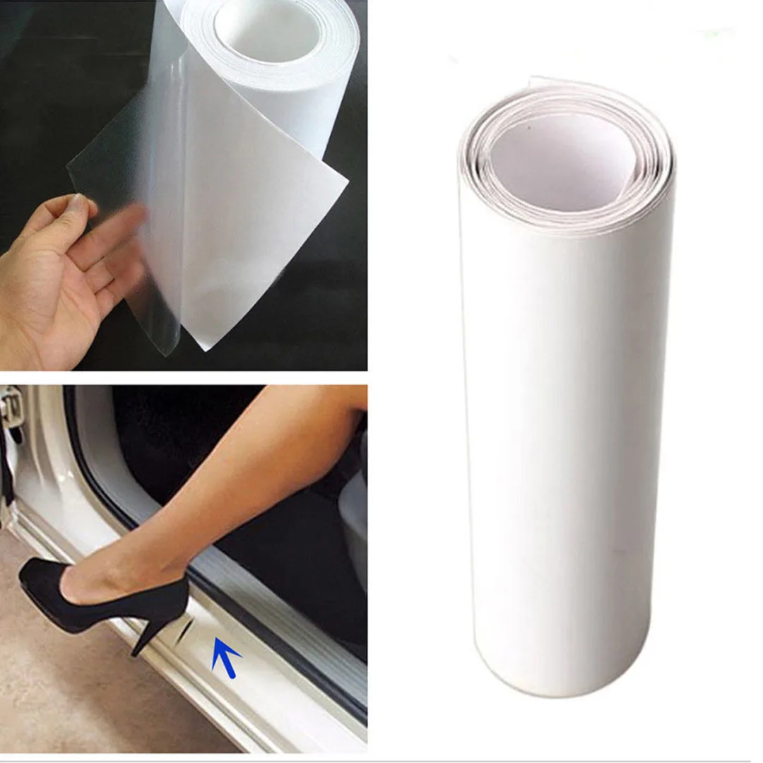New Arrival 1pc 15*150cm DIY Clear Vinyl Car Door Sill Edge Sticker Anti-Scratch Paint Protect Film