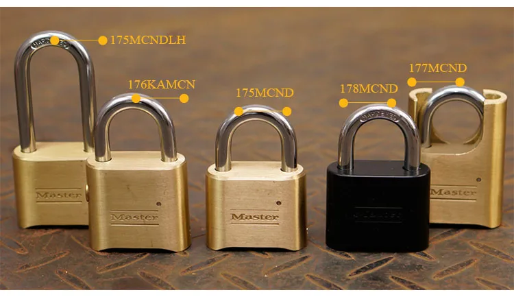 MASTER LOCK Tamper-proof Anti-corrosion Anti-rusting Waterproof Brass Password Combination Code Lock Padlock Anti-theft 178MCND (1)