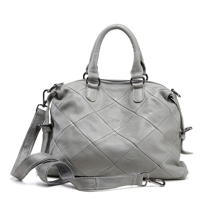 

2019 Fashion Genuine Leather Women Shoulder Bag Female Handbag Causal Totes Shopping Handbag For Women Leather Bag