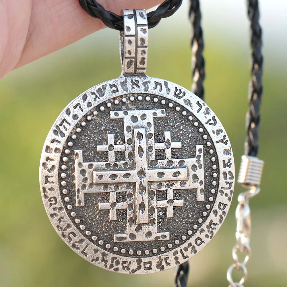 Wholesales 5pcs/lot,jerusalem Cross Necklace Israel Minimalist Medal