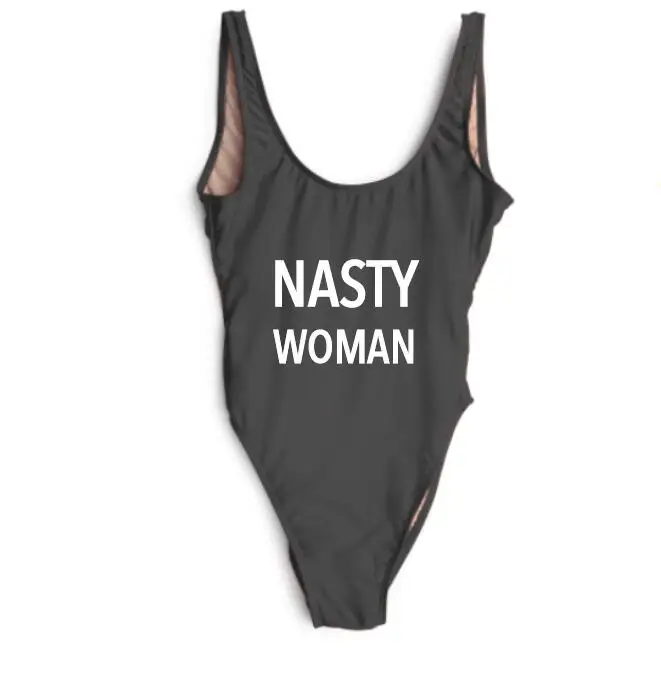 Sexy Black Swimsuit Summer One Piece Swimwear Plus Size High Waist Bikinis Swim Suit Bathing Suits 2017 New Words NASTY WOMAN plus-size-black-swimsuit : image Sexy Black Swimsuit Summer One Piece Swimwear Plus Size High Waist Bikinis Swim Suit Bathing Suits 2017 New Words NASTY WOMAN plus-size-black-swimsuit