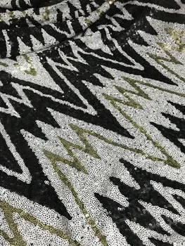 

pretty design embroidered tulle Lace Fabric David-91018 sequins French Lace Fabric With top Quality