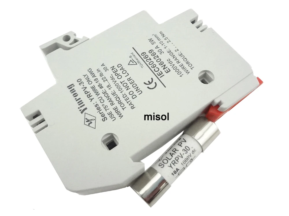 

1 pcs of PV solar fuse 10a 1000VDC fusible 10x38 gPV, with holder