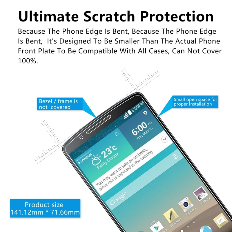 2 шт./лот 2.5D 0 26 мм 9H Премиум Закаленное стекло для LG G3 D855 D850 D851 F400 VS985 Защитная