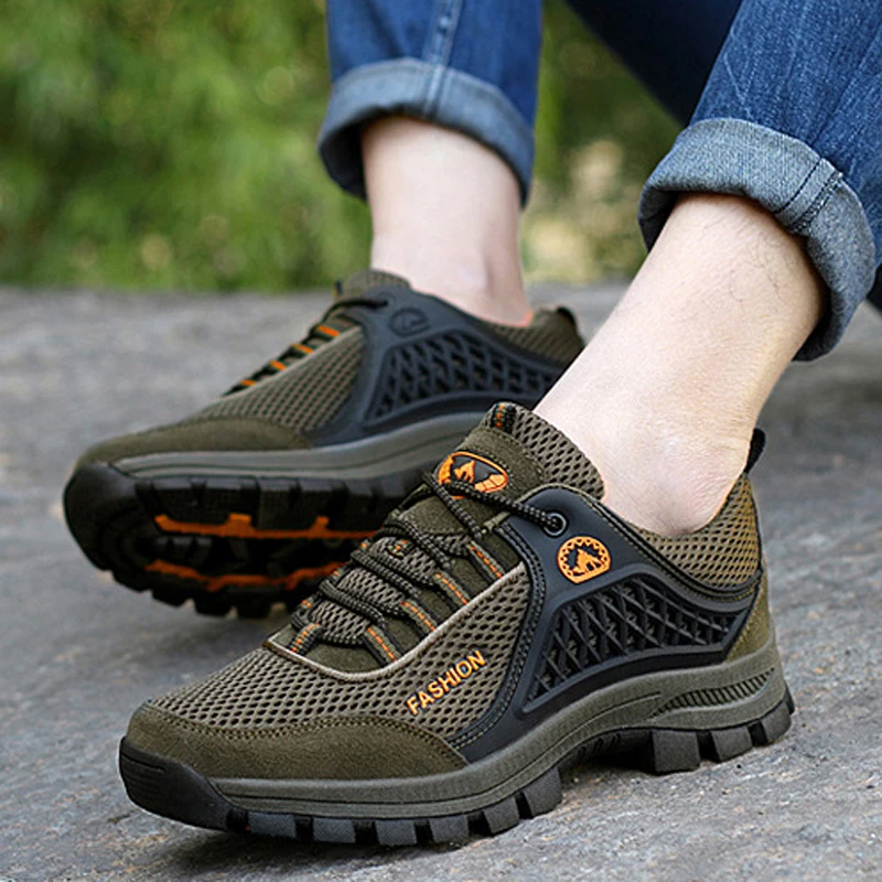 New 2018 men sneakers summer breathable men casual shoes flat sport shoes for tourism big size 37 - 46