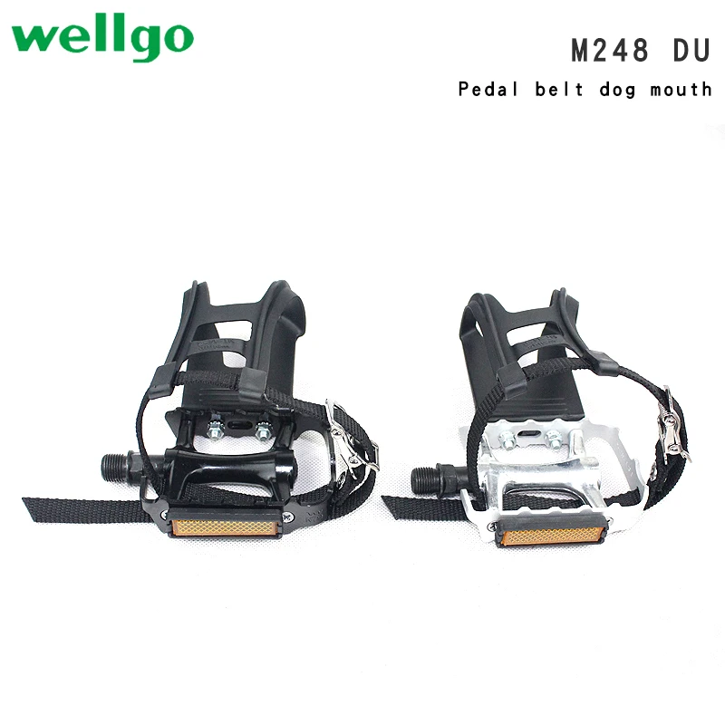 WELLGO M248DU MTB Bike Pedals Aluminum Alloy Peilin bearing Mountain Bicycle Pedal with dog's mouth Bicycle Parts