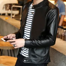 Scorching Sale New Vogue Prime High quality Stylish Mens Pu leather-based Jacket Informal Slim Match Coats Boys Male Zip Bike Coats Outwears Dimension