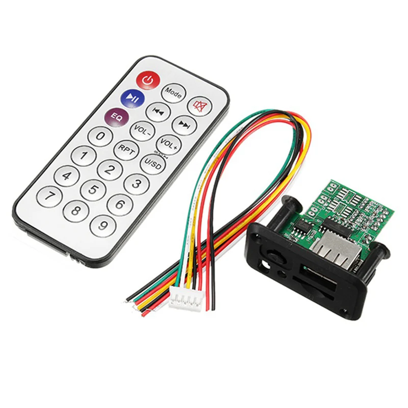 YKSO Mini MP3 Decoder Board  With Amplifier MP3 Players Accessories With Remote Controller TF Card Jack MP3 Decoder (1)