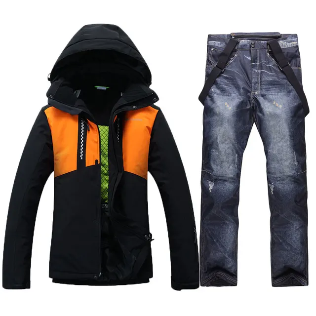 Cheap Hight Quality Men Ski Set Snow Clothing Waterproof Windproof And Thremal Jacket And Pant Suitable Ski Hiking And Camping