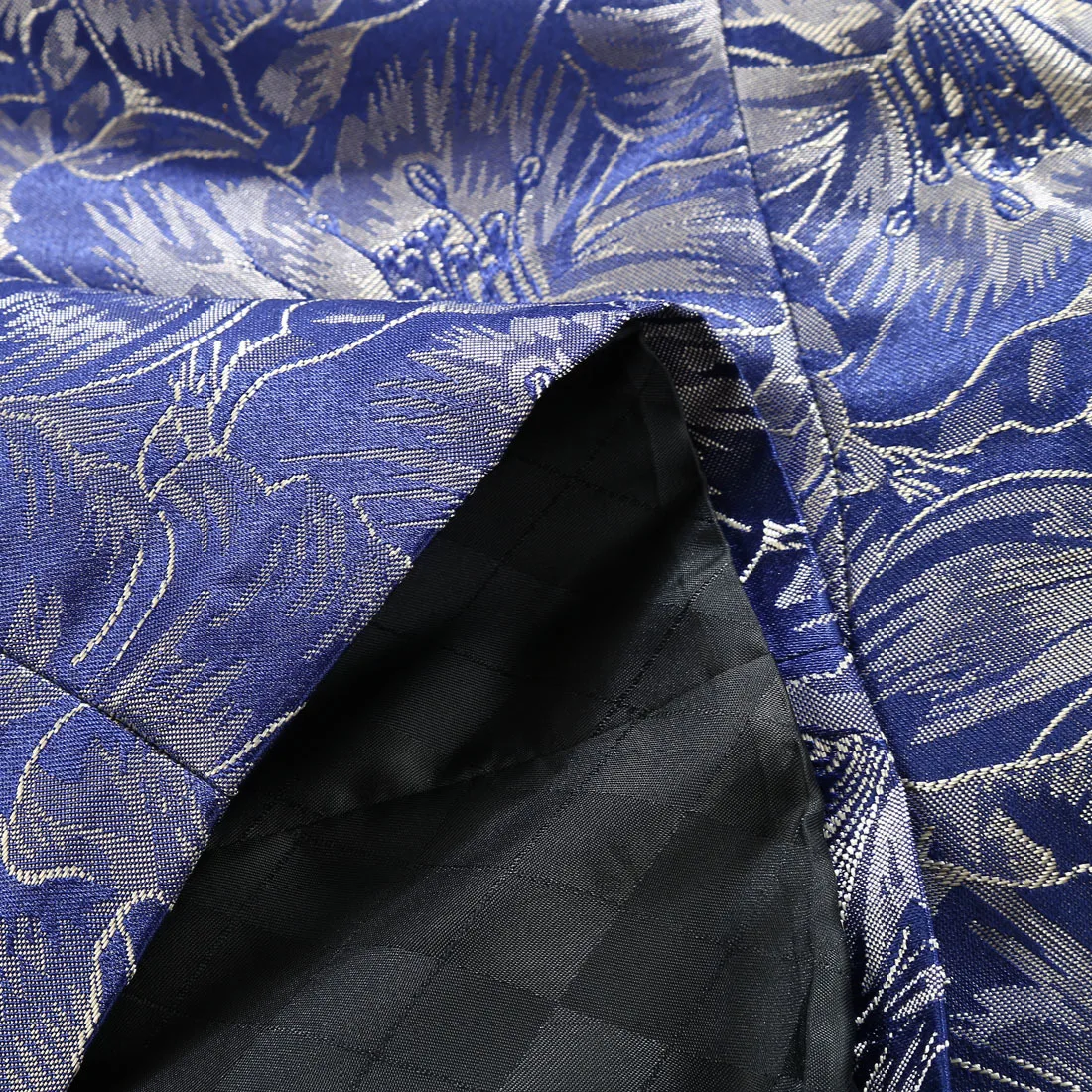 PYJTRL Мужская Классическая шаль синий цветочный узор жаккард Блейзер Slim Fit конструкции размера плюс костюмы певцов куртка с бабочкой