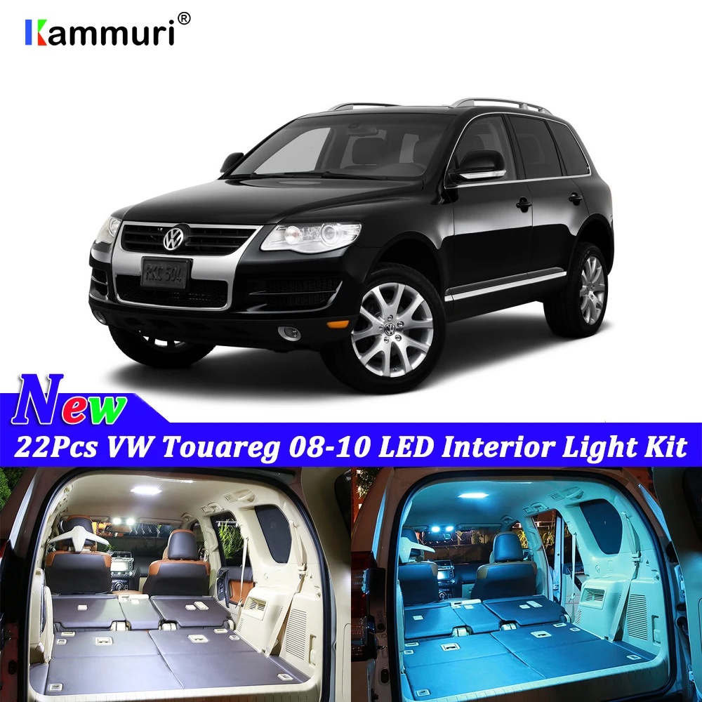 

22pcs White Canbus led Car interior lights Package Kit For Volkswagen VW Touareg 2008-2010 LED interior light Kit