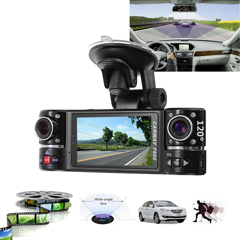 

2.7" 16:9 TFT LCD Screen HD Car Dvr Camera Rearview Mirror Dash Camera Video Cam Dual Lens Reversing Driving Recorder 1080P