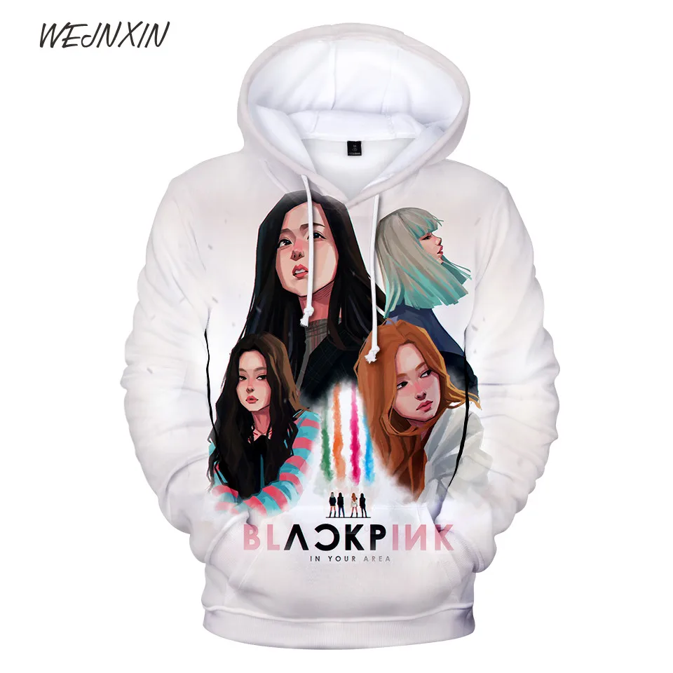 VAGROVSY Kpop Черный Розовый BOOMBAYHA 3D Толстовка для женщин и мужчин Модная популярная с длинным рукавом Harajuku Хип Хоп унисекс Hooides