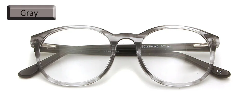 SORBERN бренд Винтаж Стиль круглые очки Для мужчин Для женщин ручной работы в стиле ретро очки из ацетата элегантные очки по рецепту Объектив - Frame Color: Gray