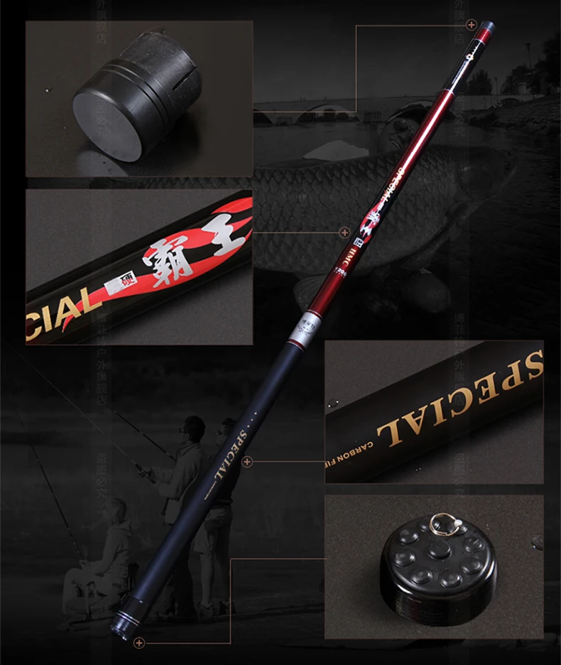 Fluxo do Rio Pólo de Carbono de Alta Vara de Pesca Poder Resistência Super Difícil Ultra Light Fiação Portátil Longo 8 -14 m Mão 13 Varas de pescar