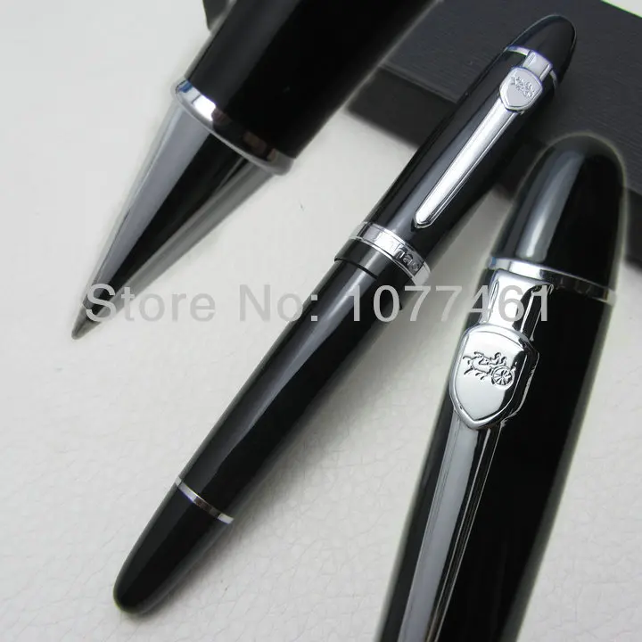 

JINHAO Black lacquer international standard Big roller ball pen J1020