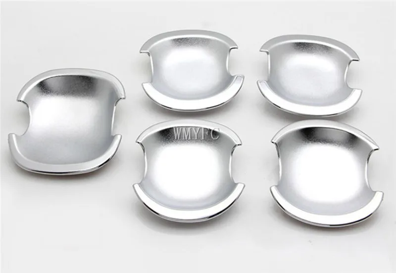 For Toyota RAV4 5 Door 2006 2007 2008 2009 2010 2011 2012 Chrome door handle+ Cup Bowl covers with Smart Buttons - Цвет: Door bowl