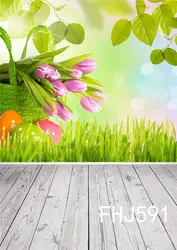 Счастливый День Пасхи дети цветы трава фотографии фонов деревянный пол украшения Аксессуары для фотостудий Задний план реквизит