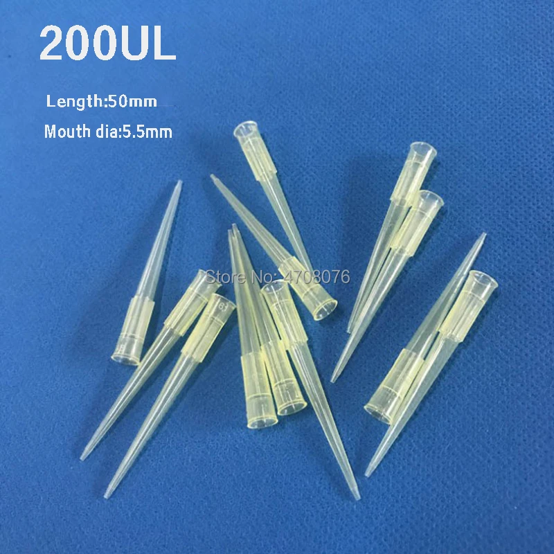 10ul-200ul-1000ul-5ml-10ml PP наконечники пипетки Одноразовые пластиковые микро-Наконечники полипропиленовые трубки для лабораторного перевода жидкости стандарт