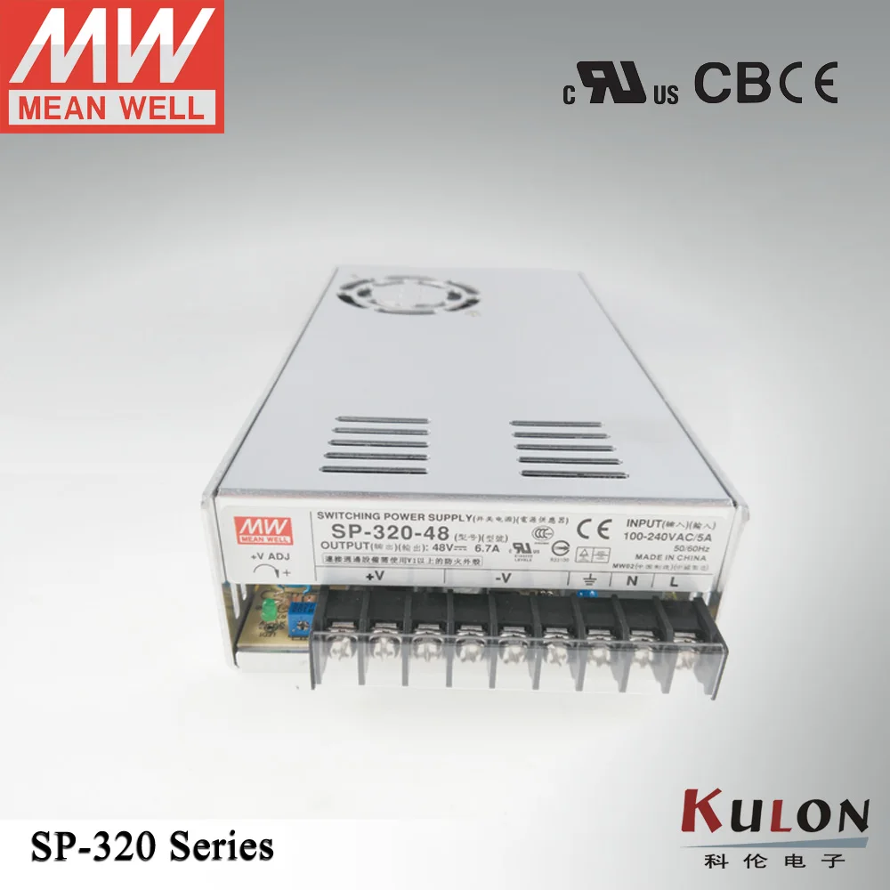 

320W 6.7A 48V Power Supply Meanwell SP-320-48 with PFC function UL TUV CB EMC CE