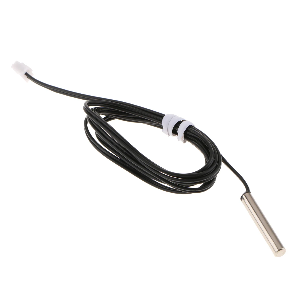 1Pcs NTC Thermistor 10K Length 1m 1% Temperature Sensor Probe 5x30mm B=3435 Stainless steel sheath Waterproof