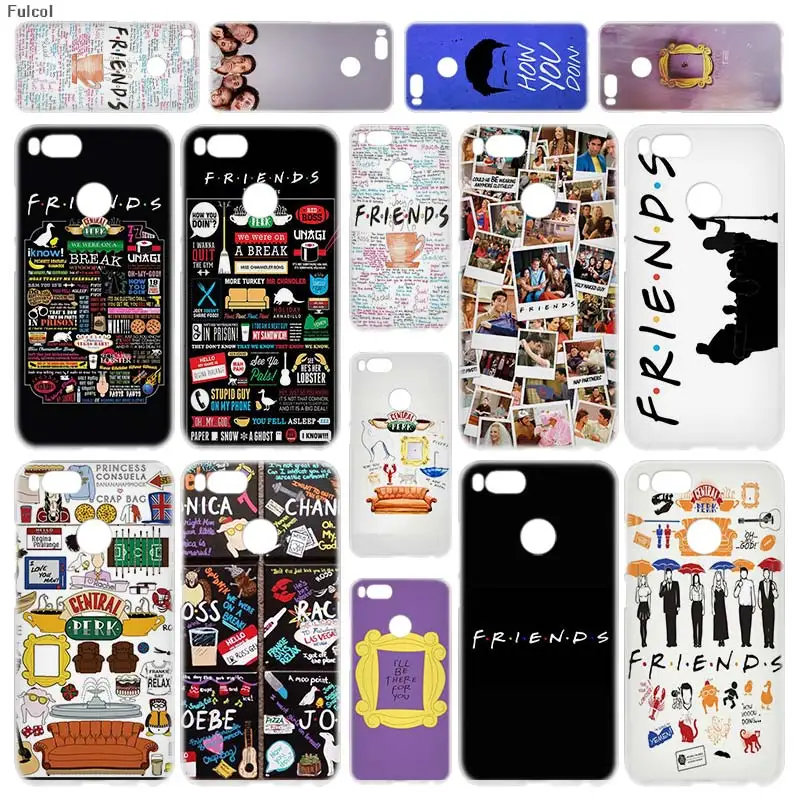 

Fulcol Friends Together Transparent Fashion Shell case cover para for Xiaomi Redmi Note 3 4 4X 5 Puls 4A 5A 6A Mi5X A1 4Pro