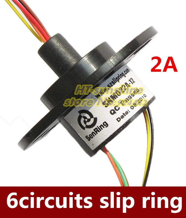 

High quality 22mm 6circuits 2A conducting slip ring 360 degrees without limiting the rotation of the conductive ring
