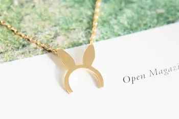 

Fashion gold Bunny Ears charm necklace for girlfriend