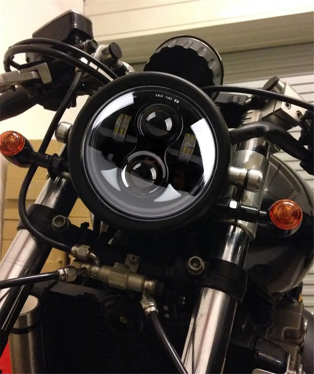 5,7" дюймовые светодиодные фары для мотоцикла, линзы для прожектора ...