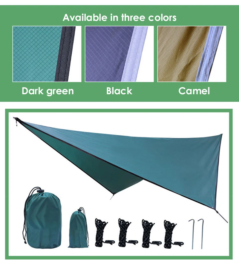 3,6 м x 2,9 м наружная Сверхлегкая Солнцезащитная палатка с серебряным покрытием для пикника, навес для кемпинга, водонепроницаемый непромокаемый тент садовый навес, Пляжная палатка