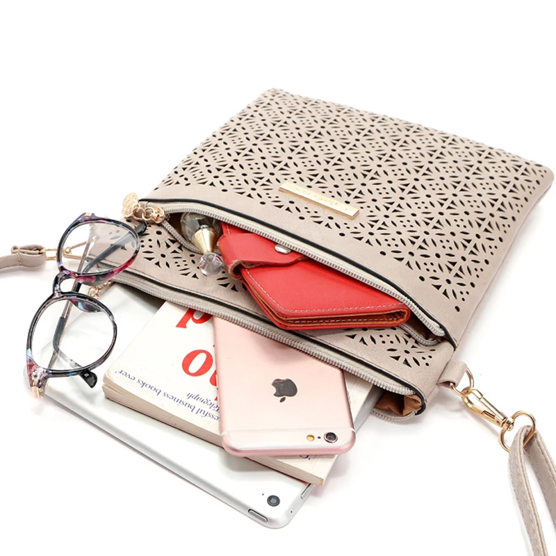 2019 Women Messenger Bag Hollow Out bolsa feminina bolso mujer Leather Shoulder Bag Small Crossbody Bags for Women Bucket Bags