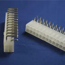 50 шт. материнская плата по стандарту ATX 4,2 мм 24 pin разъем для мужчин контакты 24 P материнская плата разъем питания процессора PCB со сквозным отверстием под прямым углом одноцветное