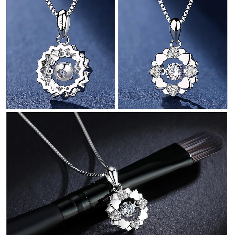 pendants necklaces women silver jewelry  (6)