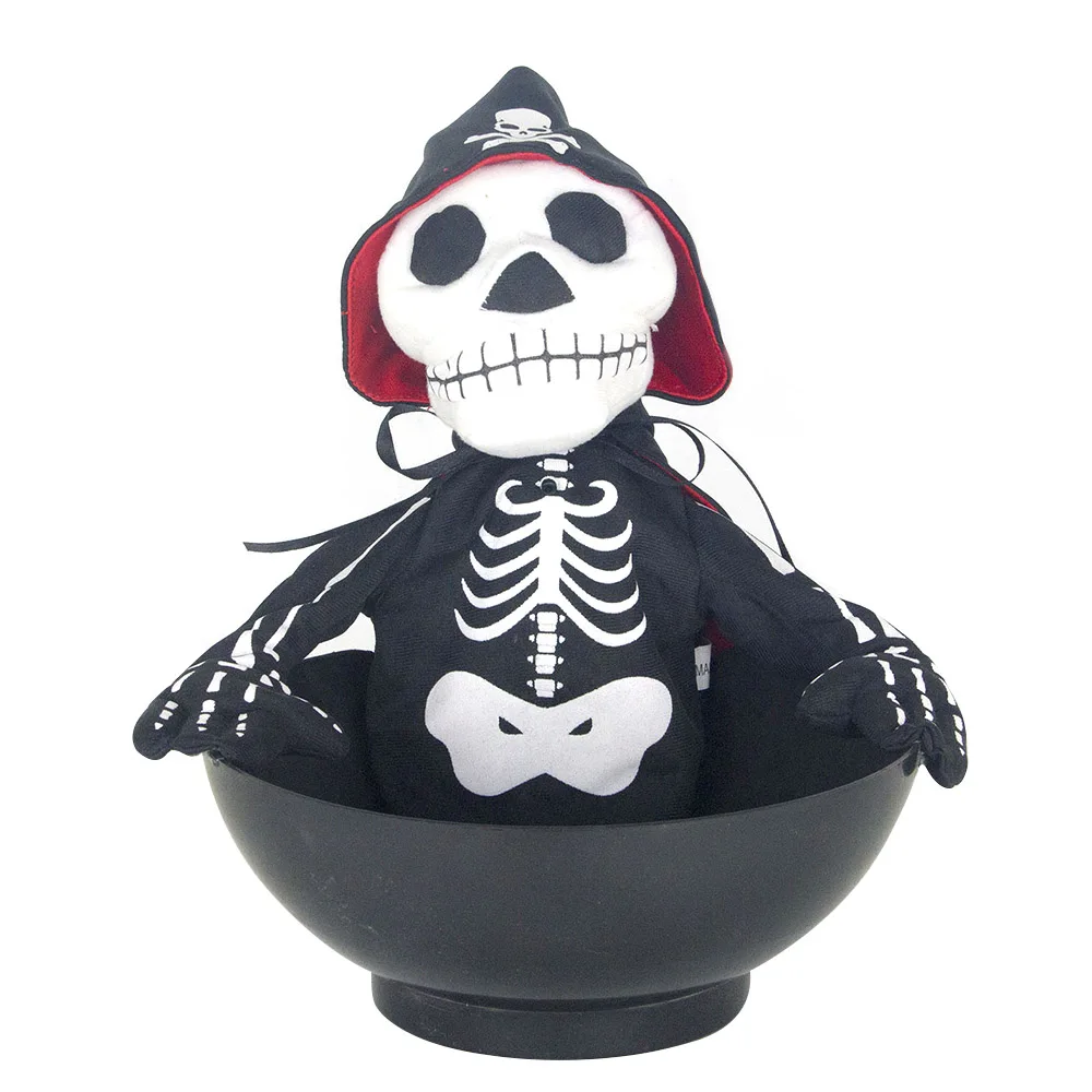 

Candy Pot Speak Ghost Hot Spoof Halloween Bowl Ghost Funny Toys Entertainment Cafe Electronic Scary Skeleton Plush Dolls Toys