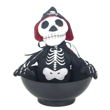 

Candy Pot Speak Ghost Hot Spoof Halloween Bowl Ghost Funny Toys Entertainment Cafe Electronic Scary Skeleton Plush Dolls Toys